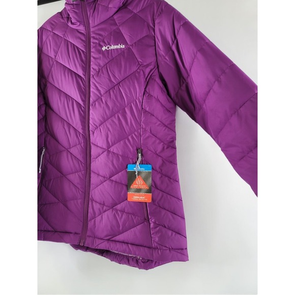 COLUMBIA Heavenly Omni-Heat Hooded Jacket Women's Medium Purple NWT - Picture 4 of 13